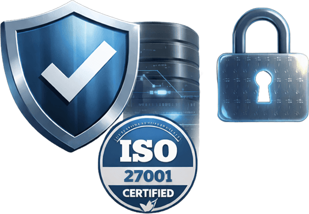 ISO Certified & GDPR Compliant Security Graphic